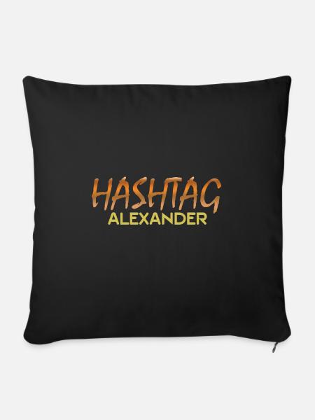 Geschenk für Alexander - Sofakissenbezug 45 x 45 cm - Schwarz