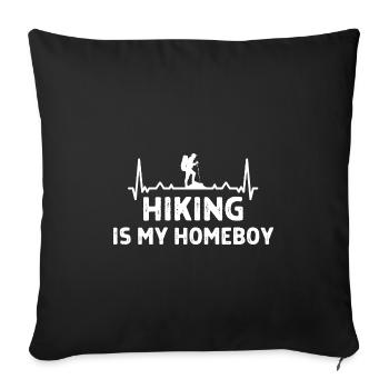 Klettern Kletterer Hiking Sprüche Geschenk - Sofakissenbezug 45 x 45 cm - Schwarz - Vorne