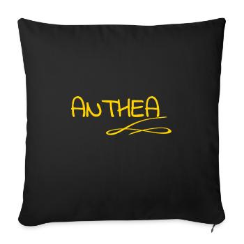 Geschenk für Anthea - Sofakissenbezug 45 x 45 cm - Schwarz - Vorne