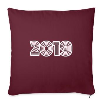2019 - Sofa pillowcase 17,3'' x 17,3'' (45 x 45 cm) - burgundy - Front