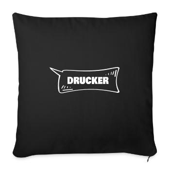 Speech Bubble Printer - Sofa pillowcase 17,3'' x 17,3'' (45 x 45 cm) - black - Front