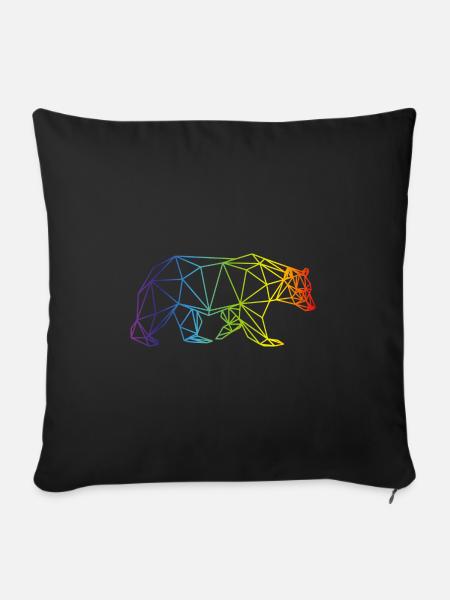 Bär Grizzly Gay Pride LGBT Geschenk Braunbär Jäger - Sofakissenbezug 45 x 45 cm - Schwarz