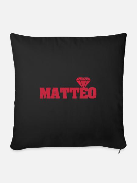 Geschenkidee Matteo - Sofakissenbezug 45 x 45 cm - Schwarz