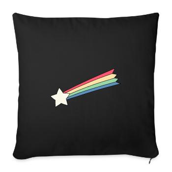 Sternschnuppe Motiv Design Selbst Gestalten Gesche - Sofakissenbezug 45 x 45 cm - Schwarz - Vorne