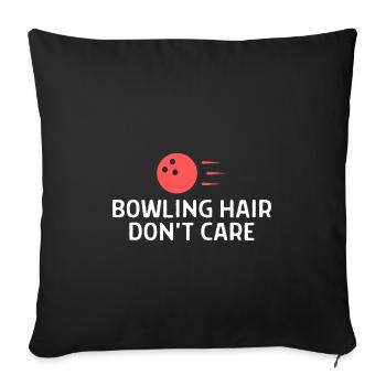 Bowling Dictons Bowling Bowler Skittles Cadeau - Housse de coussin décorative 45 x 45 cm - noir - Devant
