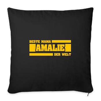 Mama Amalie - Sofakissenbezug 45 x 45 cm - Schwarz - Vorne