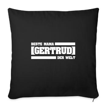 Mutter Gertrud - Sofakissenbezug 45 x 45 cm - Schwarz - Vorne