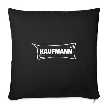 Sprechblase Kaufmann - Sofakissenbezug 45 x 45 cm - Schwarz - Vorne