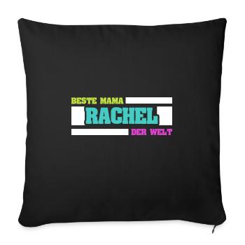 Rachel als Mutter - Sofakissenbezug 45 x 45 cm - Schwarz - Vorne