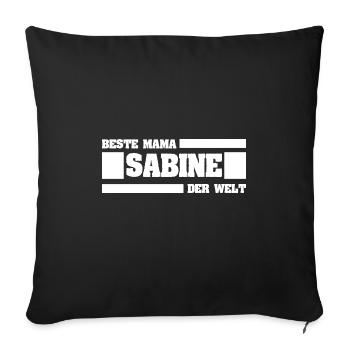 Sabine en tant que mère - Housse de coussin décorative 45 x 45 cm - noir - Devant