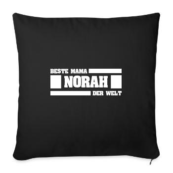 Mère Norah - Housse de coussin décorative 45 x 45 cm - noir - Devant