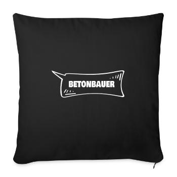 Concrete worker - Sofa pillowcase 17,3'' x 17,3'' (45 x 45 cm) - black - Front