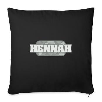 Health and Medical Hennah - Sofa pillowcase 17,3'' x 17,3'' (45 x 45 cm) - black - Front