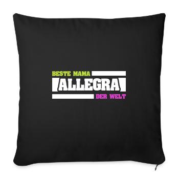Gift for Allegra - Sofa pillowcase 17,3'' x 17,3'' (45 x 45 cm) - black - Front