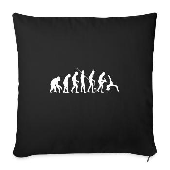 Gymnastik Bodenturnen Sportlehrer Evolution Turner - Sofakissenbezug 45 x 45 cm - Schwarz - Vorne