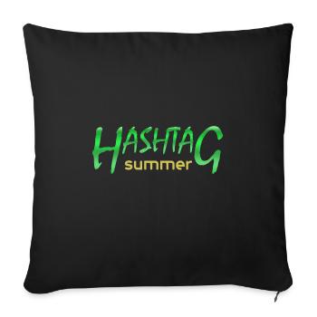 Summer - Sofa pillowcase 17,3'' x 17,3'' (45 x 45 cm) - black - Front