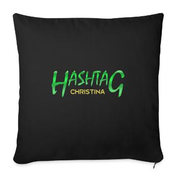 Hashtag Christina - Housse de coussin décorative 45 x 45 cm - noir - Devant
