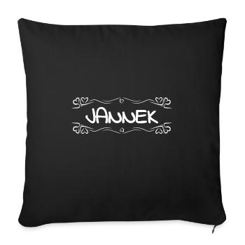 Cadeau pour Jannek - Housse de coussin décorative 45 x 45 cm - noir - Devant