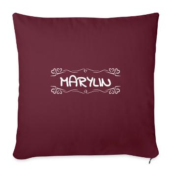 Marylin as a name - Sofa pillowcase 17,3'' x 17,3'' (45 x 45 cm) - burgundy - Front