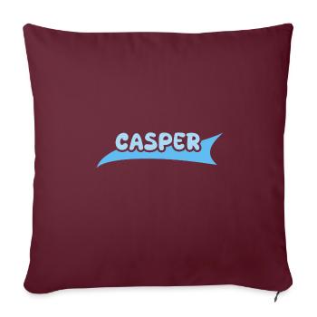 First name Casper - Sofa pillowcase 17,3'' x 17,3'' (45 x 45 cm) - burgundy - Front
