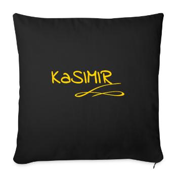Kasimir als Vorname - Sofakissenbezug 45 x 45 cm - Schwarz - Vorne