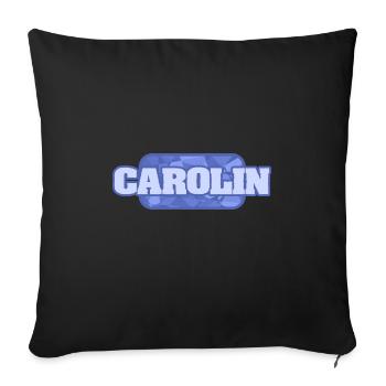 Name: Carolin - Sofa pillowcase 17,3'' x 17,3'' (45 x 45 cm) - black - Front