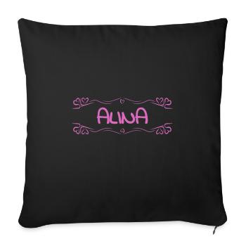 Cadeau pour Alina - Housse de coussin décorative 45 x 45 cm - noir - Devant