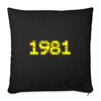 Nerd 1981 - Sofa pillowcase 17,3'' x 17,3'' (45 x 45 cm) - black - Front