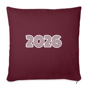 2026 - Housse de coussin décorative 45 x 45 cm - bordeaux - Devant