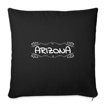 Name: Arizona - Sofa pillowcase 17,3'' x 17,3'' (45 x 45 cm) - black - Front