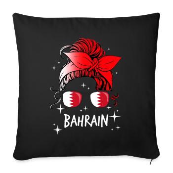 Bahrain - Sofa pillowcase 17,3'' x 17,3'' (45 x 45 cm) - black - Front