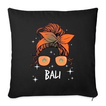 Bali - Sofa pillowcase 17,3'' x 17,3'' (45 x 45 cm) - black - Front