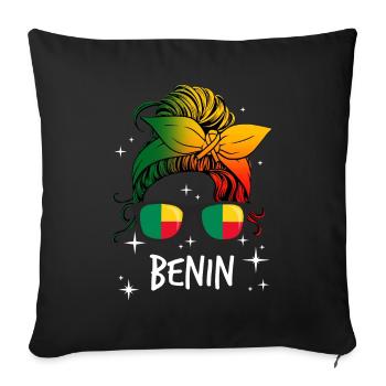 Benin - Sofa pillowcase 17,3'' x 17,3'' (45 x 45 cm) - black - Front