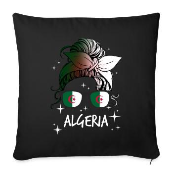 Algeria - Sofa pillowcase 17,3'' x 17,3'' (45 x 45 cm) - black - Front