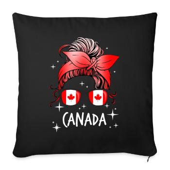 Canada - Sofa pillowcase 17,3'' x 17,3'' (45 x 45 cm) - black - Front