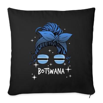 Botswana - Housse de coussin décorative 45 x 45 cm - noir - Devant