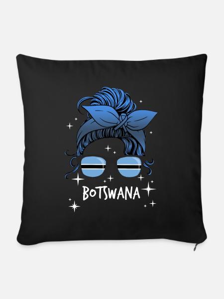 Botswana - Sofakissenbezug 45 x 45 cm - Schwarz