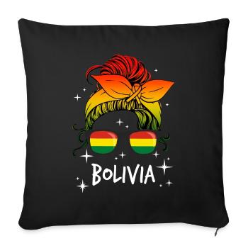 Bolivie - Housse de coussin décorative 45 x 45 cm - noir - Devant
