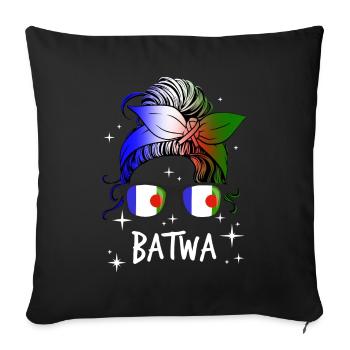 Batwa - Housse de coussin décorative 45 x 45 cm - noir - Devant