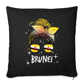 Brunei - Sofa pillowcase 17,3'' x 17,3'' (45 x 45 cm) - black - Front
