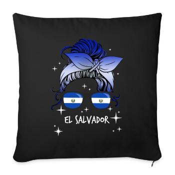 El Salvador - Sofakissenbezug 45 x 45 cm - Schwarz - Vorne