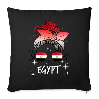Egypt - Sofa pillowcase 17,3'' x 17,3'' (45 x 45 cm) - black - Front