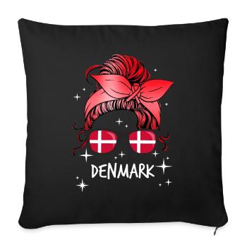 Danemark - Housse de coussin décorative 45 x 45 cm - noir - Devant