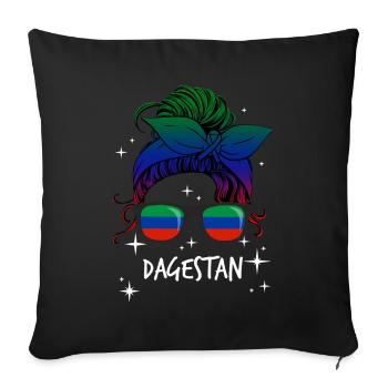 Dagestan - Sofa pillowcase 17,3'' x 17,3'' (45 x 45 cm) - black - Front