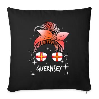 Guernsey - Sofa pillowcase 17,3'' x 17,3'' (45 x 45 cm) - black - Front