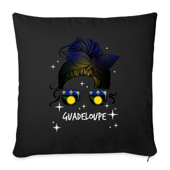 Guadeloupe - Housse de coussin décorative 45 x 45 cm - noir - Devant