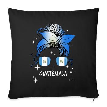 Guatemala - Sofa pillowcase 17,3'' x 17,3'' (45 x 45 cm) - black - Front