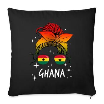 Ghana - Housse de coussin décorative 45 x 45 cm - noir - Devant