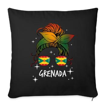 Grenada - Sofa pillowcase 17,3'' x 17,3'' (45 x 45 cm) - black - Front