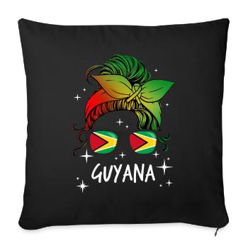 Guyana - Sofa pillowcase 17,3'' x 17,3'' (45 x 45 cm) - black - Front